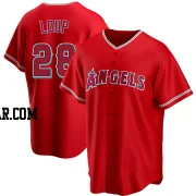 Aaron Loup Men's Los Angeles Angels Red Replica Alternate Jersey