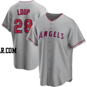 Aaron Loup Men's Los Angeles Angels Replica Silver Road Jersey