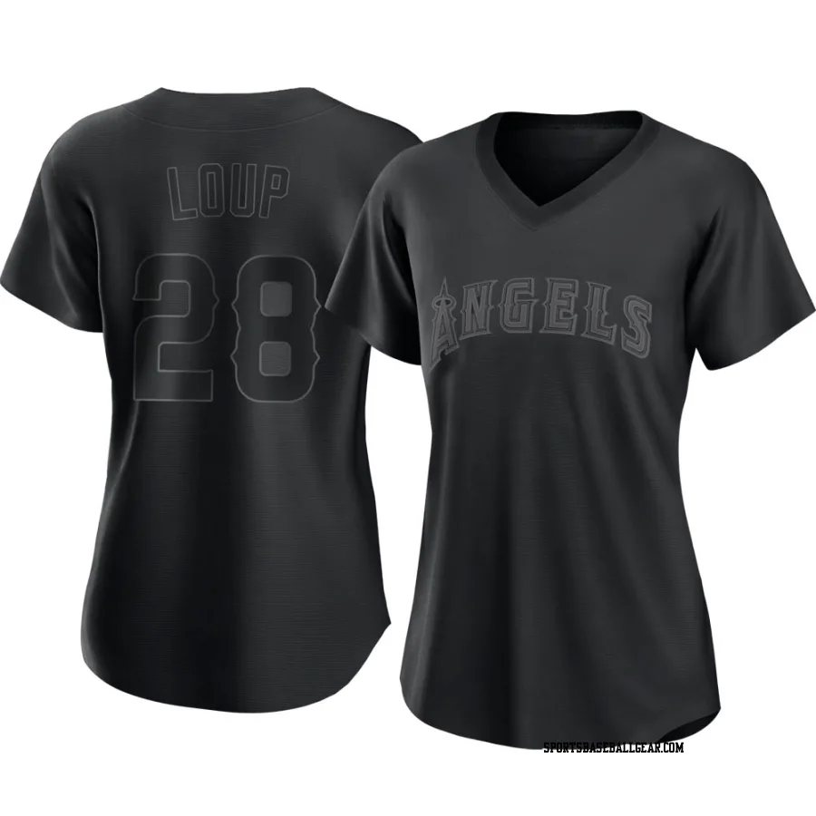 Aaron Loup Women's Los Angeles Angels Black Authentic Pitch Fashion Jersey