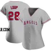 Aaron Loup Women's Los Angeles Angels Replica Silver Road Jersey