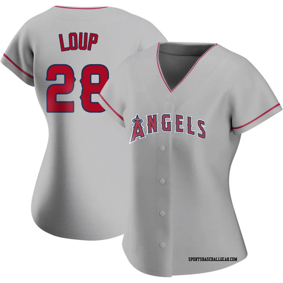 Aaron Loup Women's Los Angeles Angels Replica Silver Road Jersey