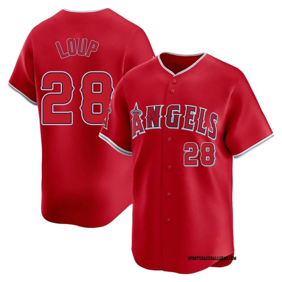 Aaron Loup Youth Los Angeles Angels Red Limited Alternate Jersey