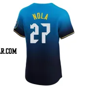 Aaron Nola Men's Philadelphia Phillies Blue Elite 2024 City Connect Jersey