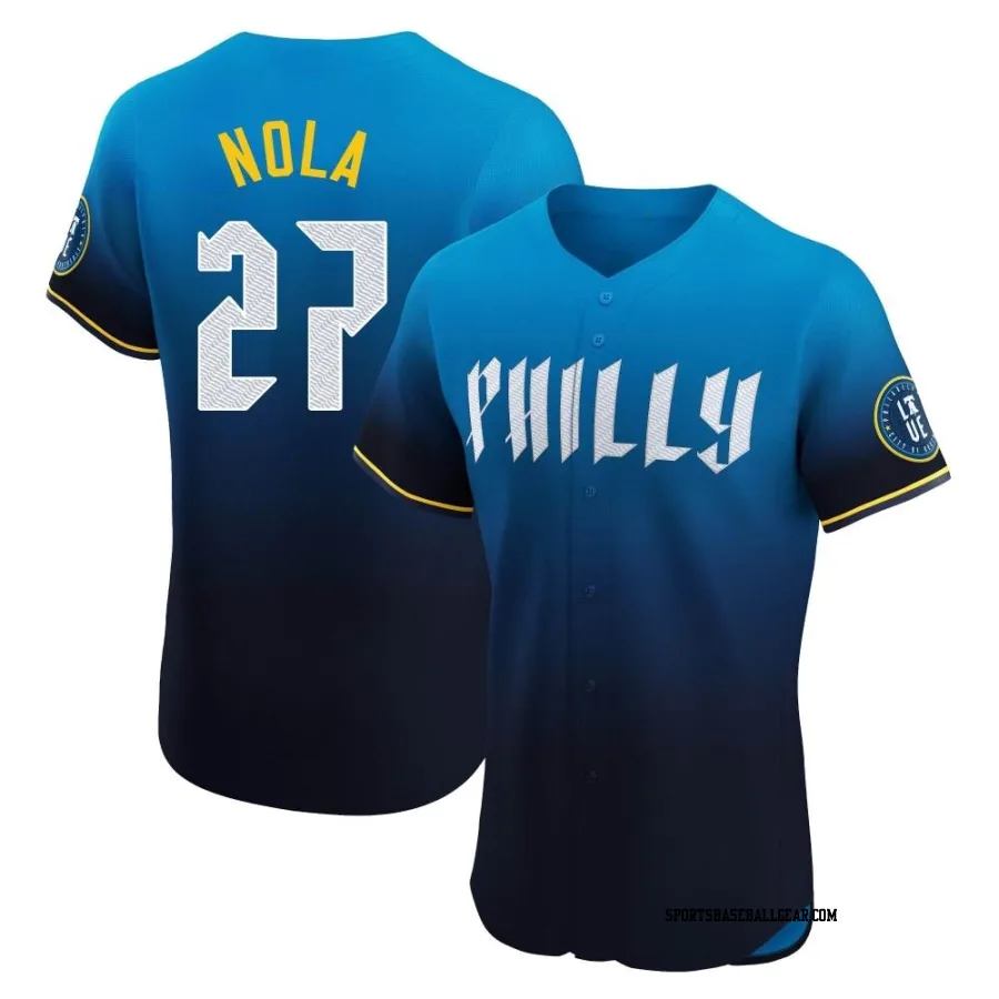 Aaron Nola Men's Philadelphia Phillies Blue Elite 2024 City Connect Jersey