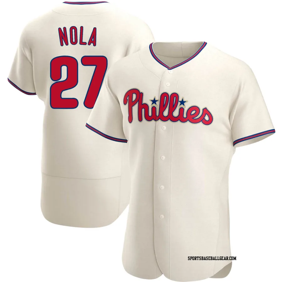 Aaron Nola Men's Philadelphia Phillies Cream Authentic Alternate Jersey