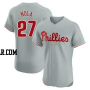 Aaron Nola Men's Philadelphia Phillies Gray Elite Road Jersey