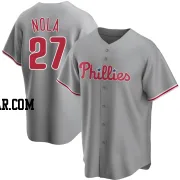 Aaron Nola Men's Philadelphia Phillies Gray Replica Road Jersey