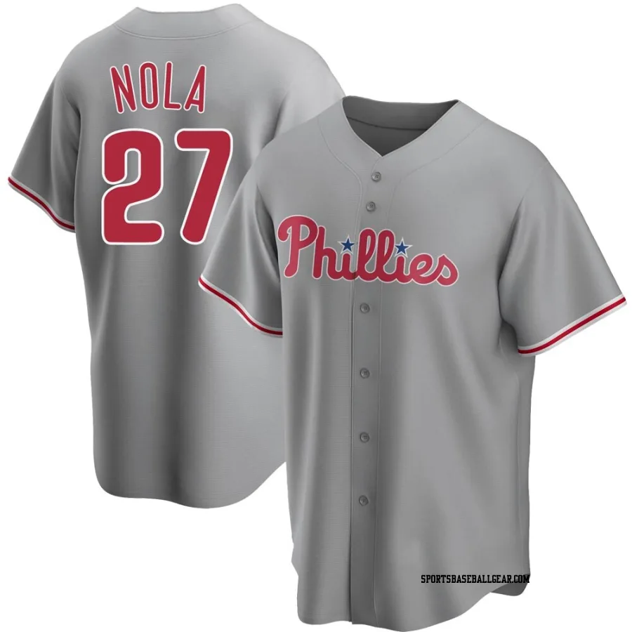 Aaron Nola Men's Philadelphia Phillies Gray Replica Road Jersey