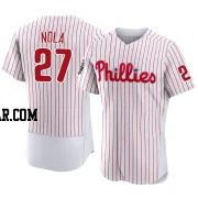 Aaron Nola Men's Philadelphia Phillies White Authentic 2022 World Series Home Jersey