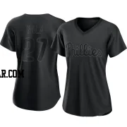 Aaron Nola Women's Philadelphia Phillies Black Replica Pitch Fashion Jersey