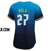 Aaron Nola Women's Philadelphia Phillies Blue Limited 2024 City Connect Jersey