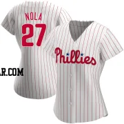 Aaron Nola Women's Philadelphia Phillies White Authentic Home Jersey