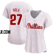 Aaron Nola Women's Philadelphia Phillies White Limited Home Jersey