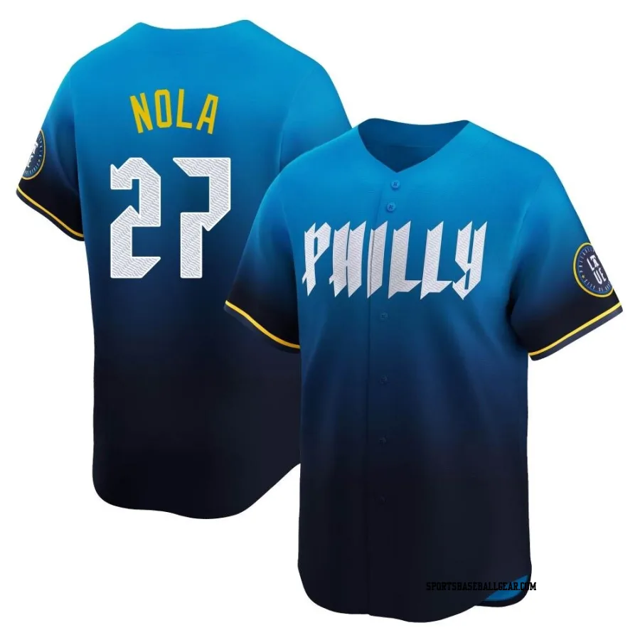 Aaron Nola Youth Philadelphia Phillies Blue Limited 2024 City Connect Jersey