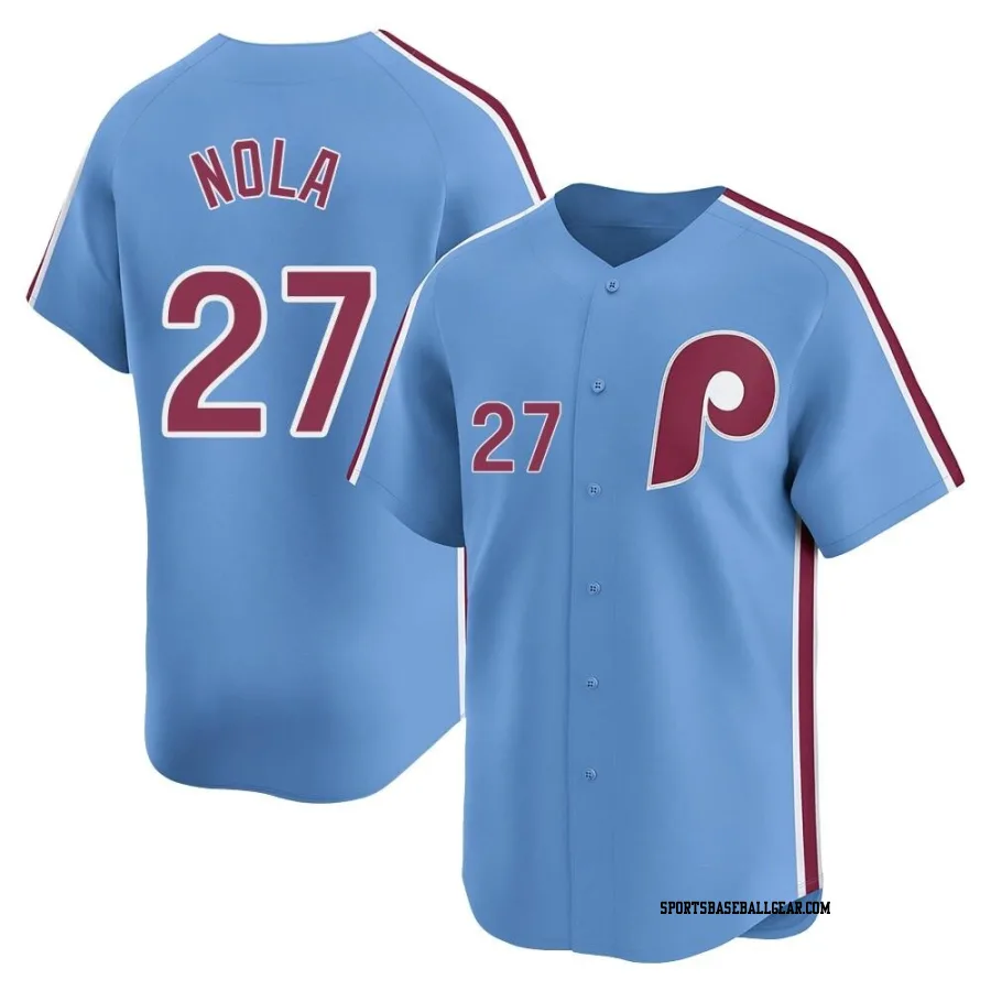 Aaron Nola Youth Philadelphia Phillies Light Blue Limited Alternate Jersey