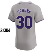 Aaron Schunk Men's Colorado Rockies Gray Elite Road Jersey