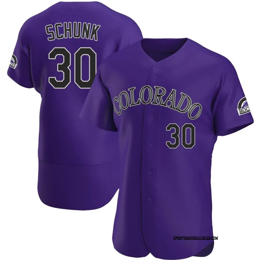 Aaron Schunk Men's Colorado Rockies Purple Authentic Alternate Jersey