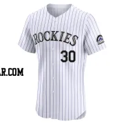 Aaron Schunk Men's Colorado Rockies White Elite Home Jersey