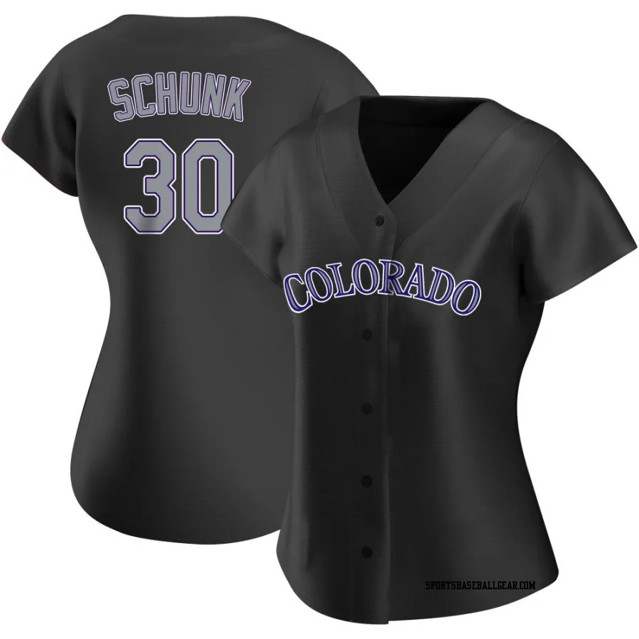 Aaron Schunk Women's Colorado Rockies Black Authentic Alternate Jersey