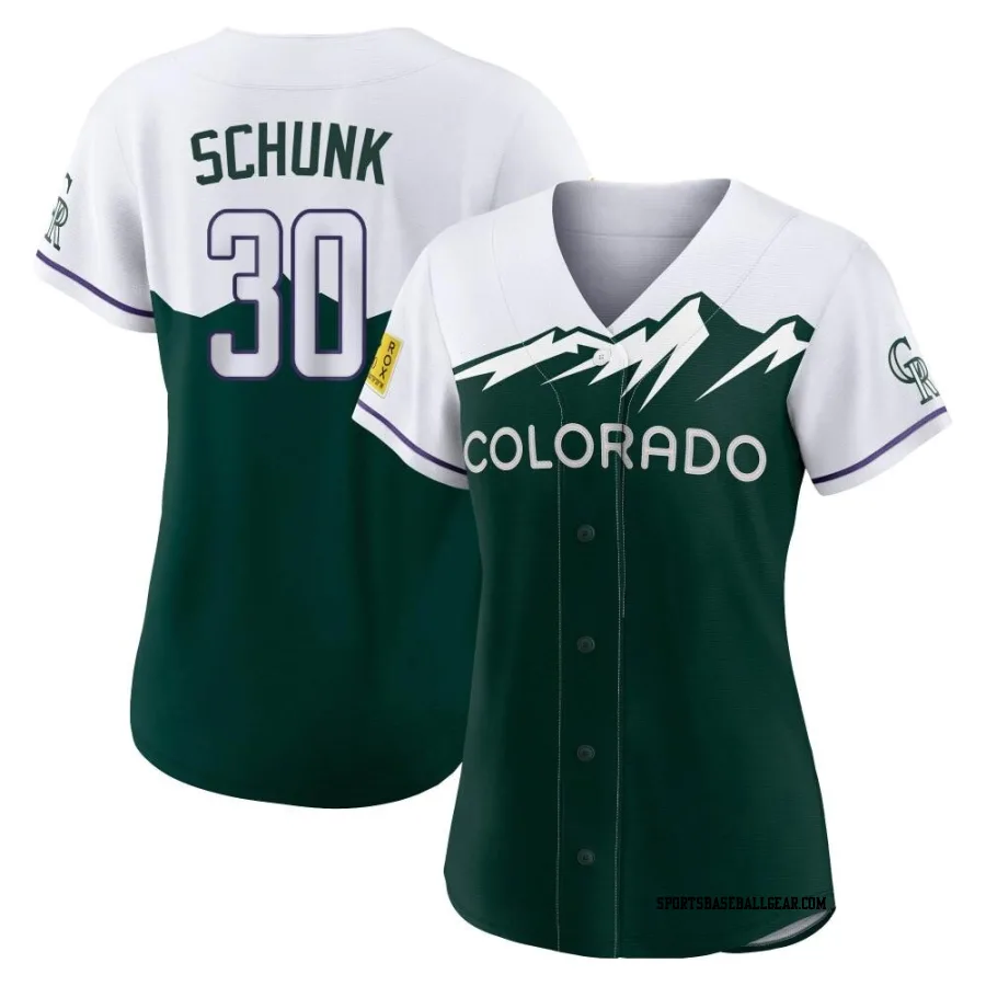 Aaron Schunk Women's Colorado Rockies Green Authentic 2022 City Connect Jersey