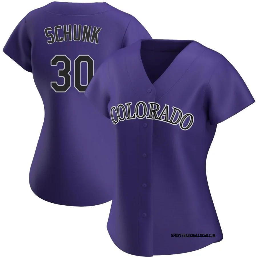 Aaron Schunk Women's Colorado Rockies Purple Replica Alternate Jersey