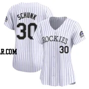 Aaron Schunk Women's Colorado Rockies White Limited Home Jersey