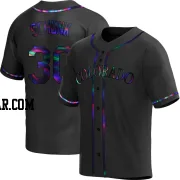 Aaron Schunk Youth Colorado Rockies Black Holographic Replica Alternate Jersey