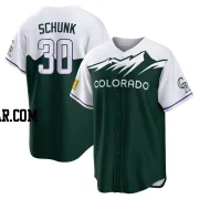 Aaron Schunk Youth Colorado Rockies Green Replica 2022 City Connect Jersey