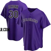 Aaron Schunk Youth Colorado Rockies Purple Replica Alternate Jersey