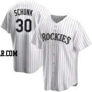 Aaron Schunk Youth Colorado Rockies White Replica Home Jersey