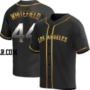 Aaron Whitefield Men's Los Angeles Angels Black Golden Replica Alternate Jersey