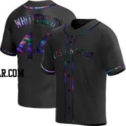 Aaron Whitefield Men's Los Angeles Angels Black Holographic Replica Alternate Jersey