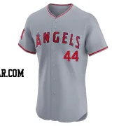 Aaron Whitefield Men's Los Angeles Angels Gray Elite Road Jersey