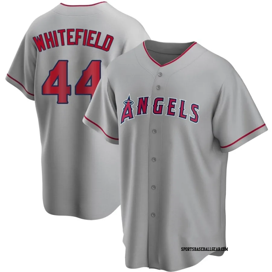 Aaron Whitefield Men's Los Angeles Angels Replica Silver Road Jersey