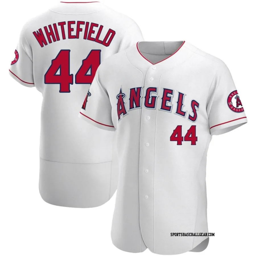 Aaron Whitefield Men's Los Angeles Angels White Authentic Jersey