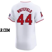 Aaron Whitefield Men's Los Angeles Angels White Elite Home Patch Jersey