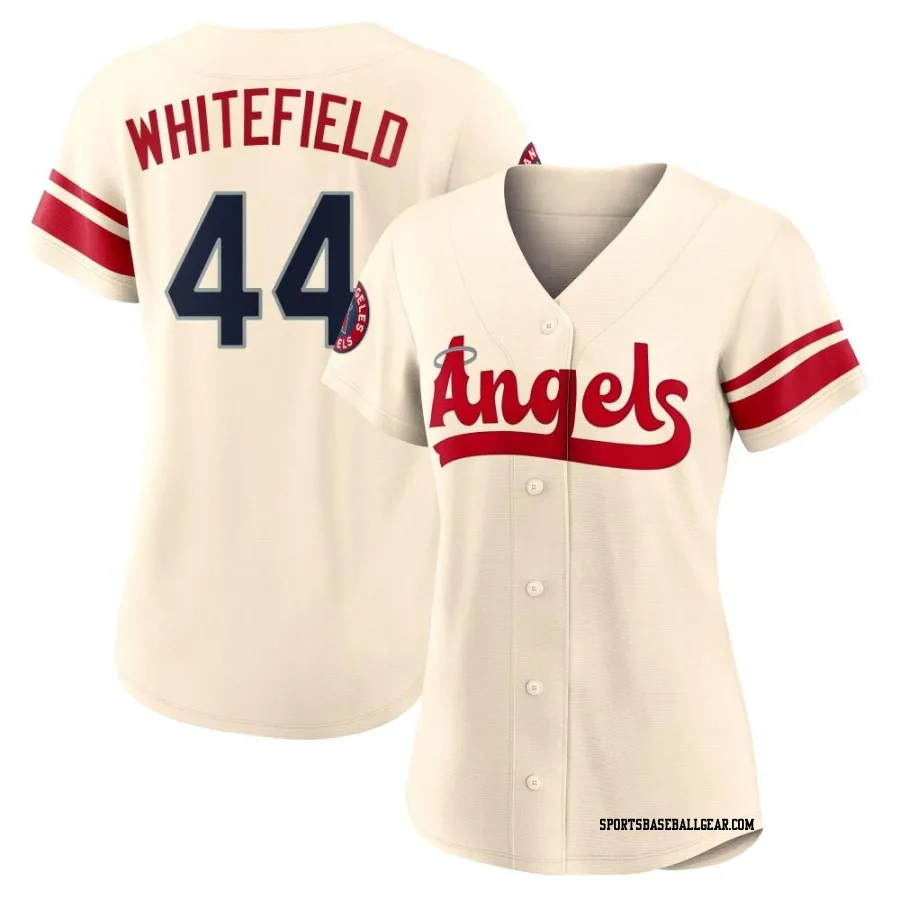 Aaron Whitefield Women's Los Angeles Angels Cream Authentic 2022 City Connect Jersey