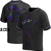 Abdiel Mendoza Youth Toronto Blue Jays Black Holographic Replica Alternate Jersey