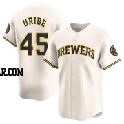 Abner Uribe Men's Milwaukee Brewers Cream Limited Home Jersey