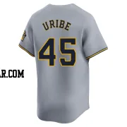 Abner Uribe Men's Milwaukee Brewers Gray Limited Away Jersey