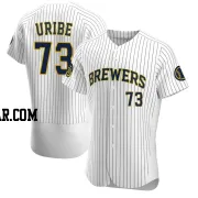 Abner Uribe Men's Milwaukee Brewers White Authentic Alternate Jersey