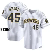 Abner Uribe Men's Milwaukee Brewers White Limited Alternate Jersey