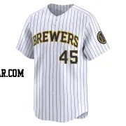 Abner Uribe Men's Milwaukee Brewers White Limited Alternate Jersey