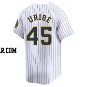 Abner Uribe Men's Milwaukee Brewers White Limited Alternate Jersey