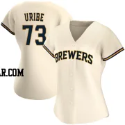 Abner Uribe Women's Milwaukee Brewers Cream Authentic Home Jersey