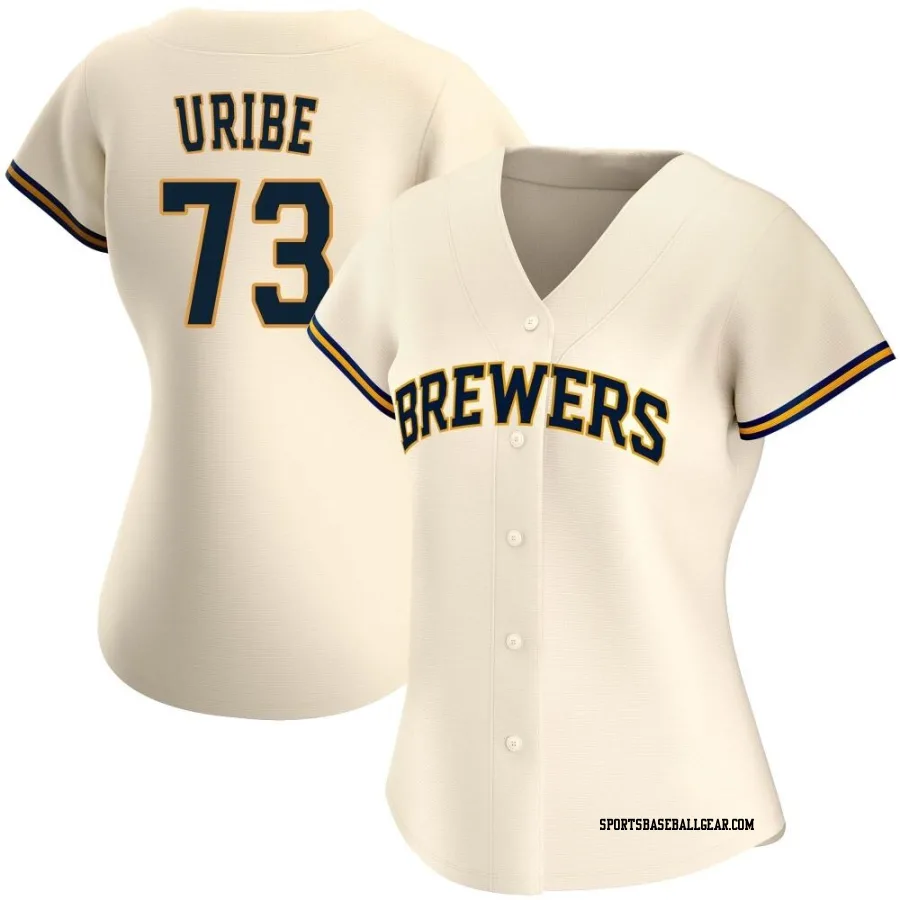 Abner Uribe Women's Milwaukee Brewers Cream Authentic Home Jersey