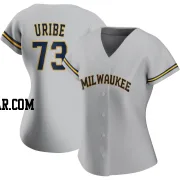 Abner Uribe Women's Milwaukee Brewers Gray Authentic Road Jersey