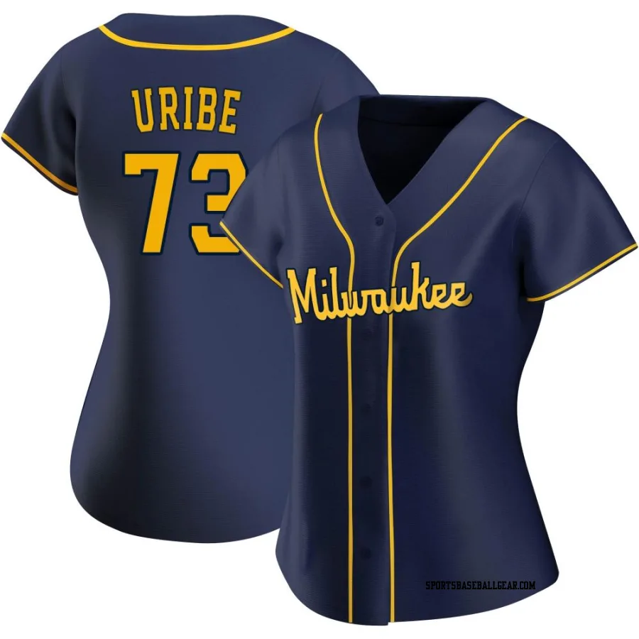 Abner Uribe Women's Milwaukee Brewers Navy Replica Alternate Jersey