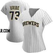 Abner Uribe Women's Milwaukee Brewers White/Navy Authentic Alternate Jersey