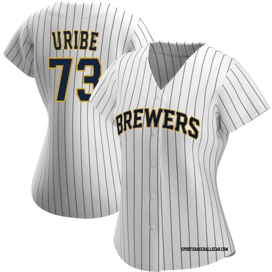 Abner Uribe Women's Milwaukee Brewers White/Navy Authentic Alternate Jersey